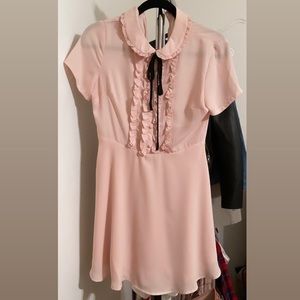 Forever 21 ruffle, bolero-tied collar dress